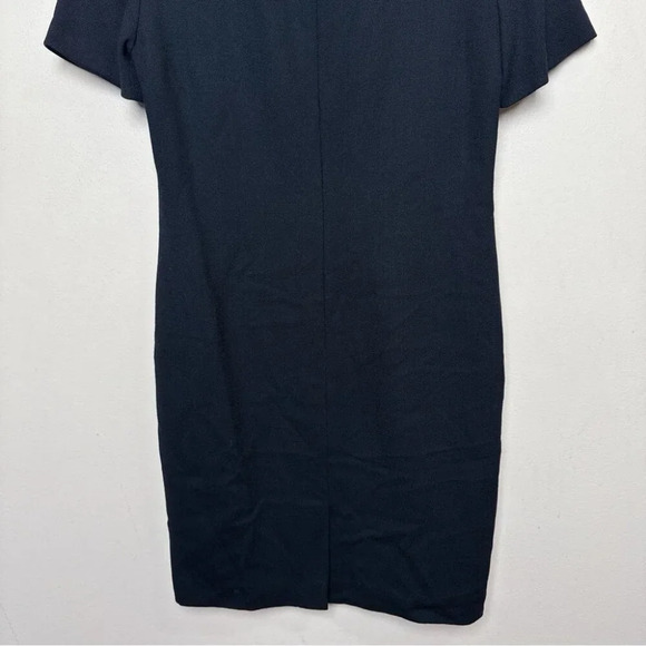 Talbots Womens 8 Vintage Short Sleeve Wool Shift Dress In Black - Picture 12 of 14